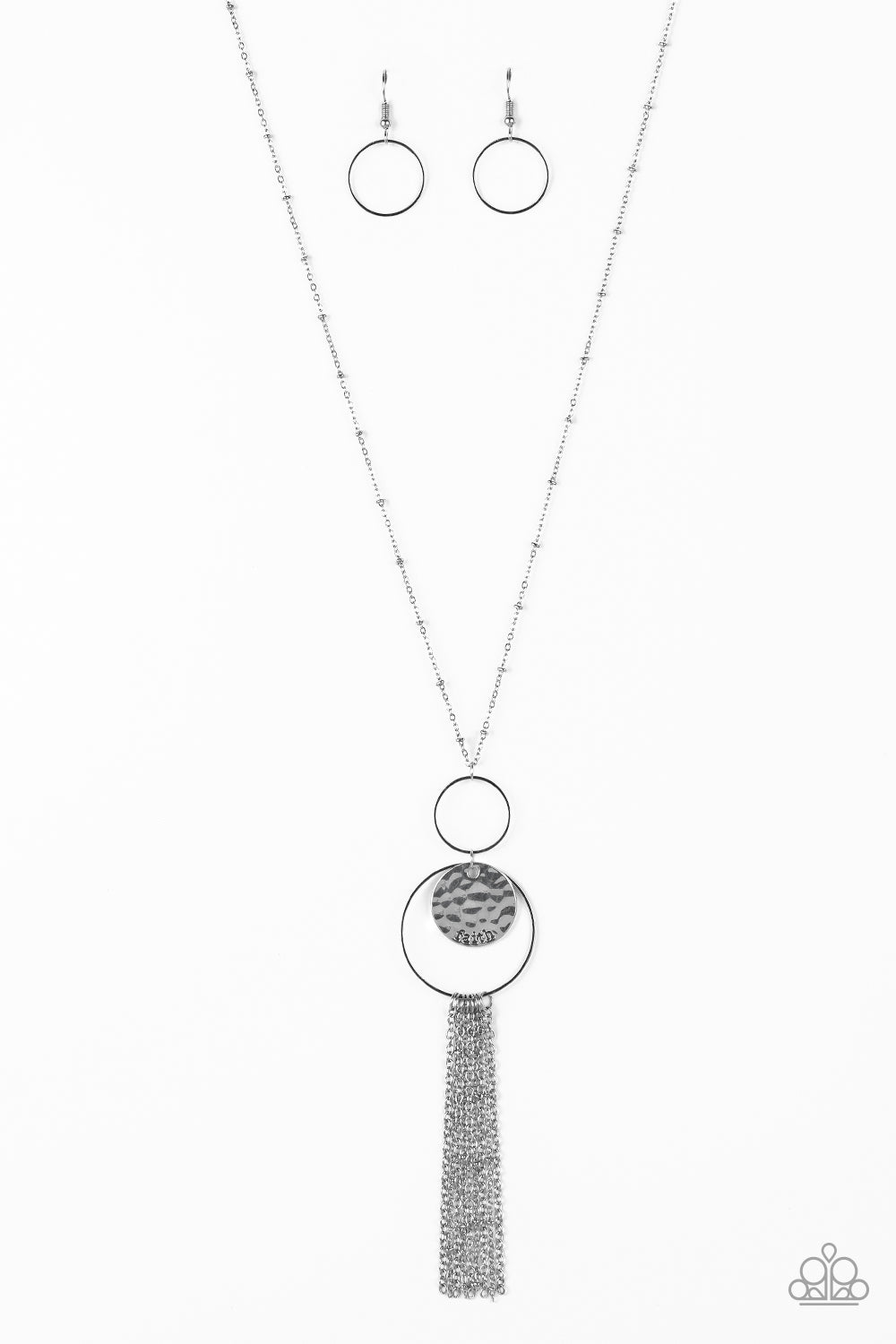 Paparazzi Faith Makes All Things Possible Silver Long Necklace