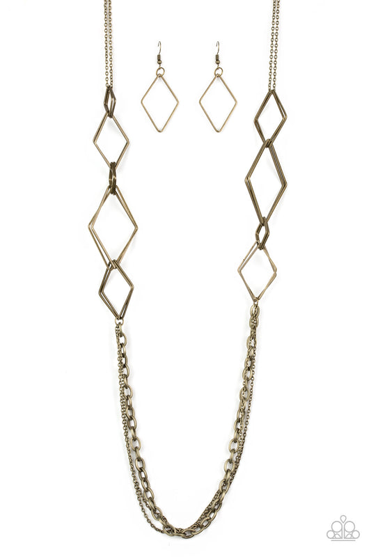 Paparazzi Fashion Fave Brass Long Necklace