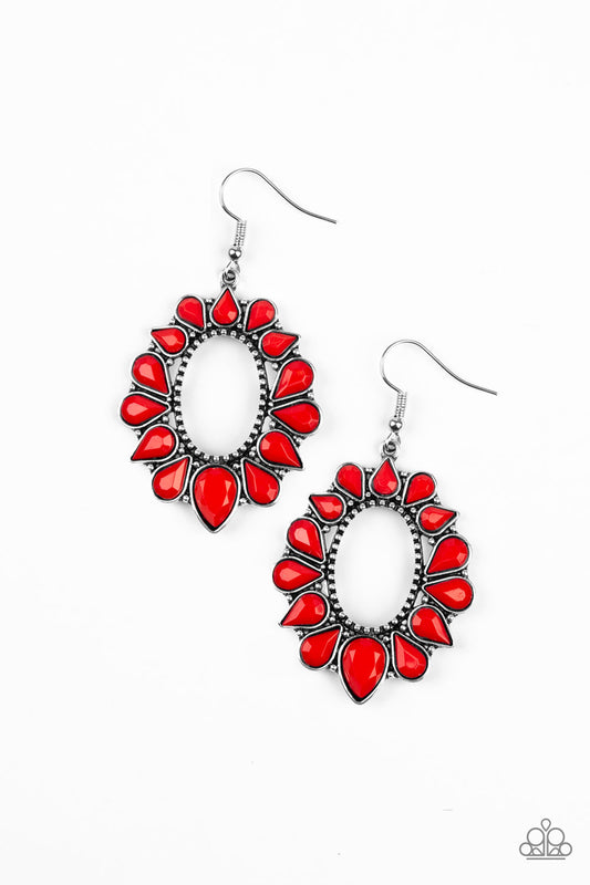 Paparazzi Fashionista Flavor Red Fishhook Earrings