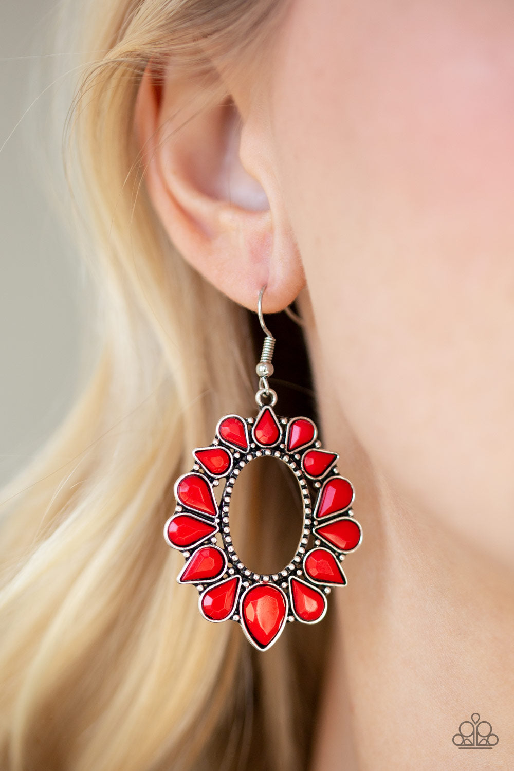 Paparazzi Fashionista Flavor Red Fishhook Earrings