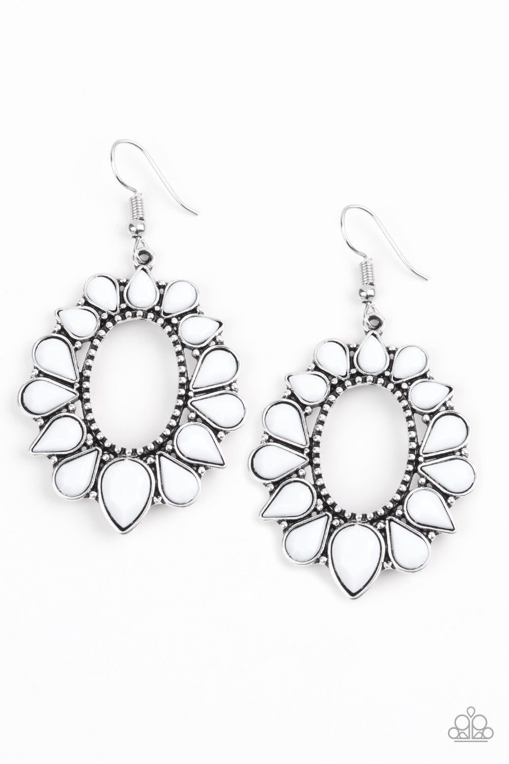 Paparazzi Fashionista Flavor White Fishhook Earrings