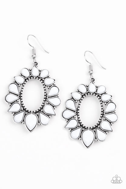 Paparazzi Fashionista Flavor White Fishhook Earrings