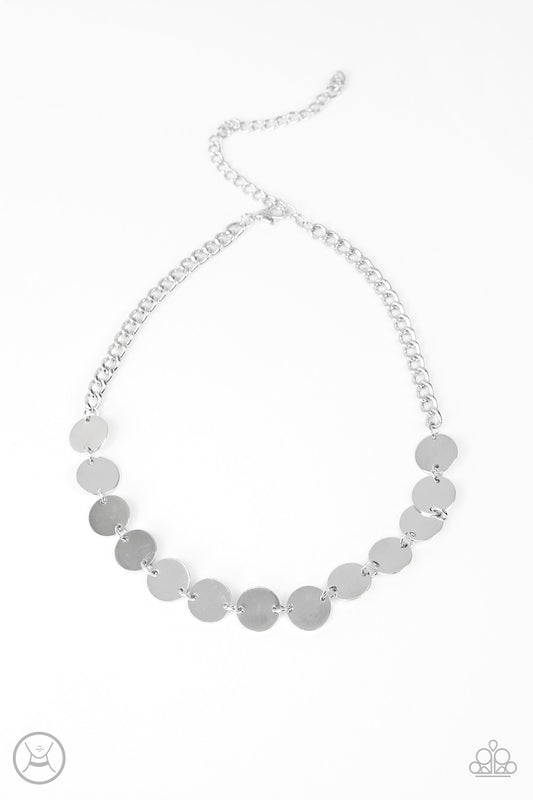 Paparazzi Faster Than SPOTLIGHT Silver Choker Necklace