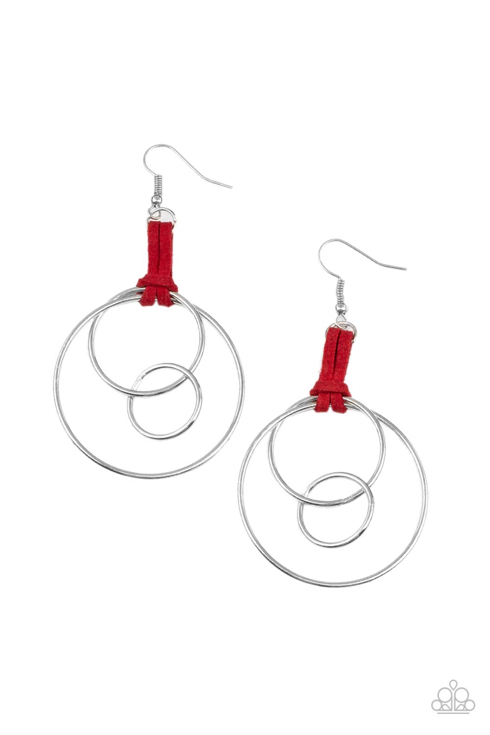 Paparazzi Fearless Fusion Red Fishhook Earrings
