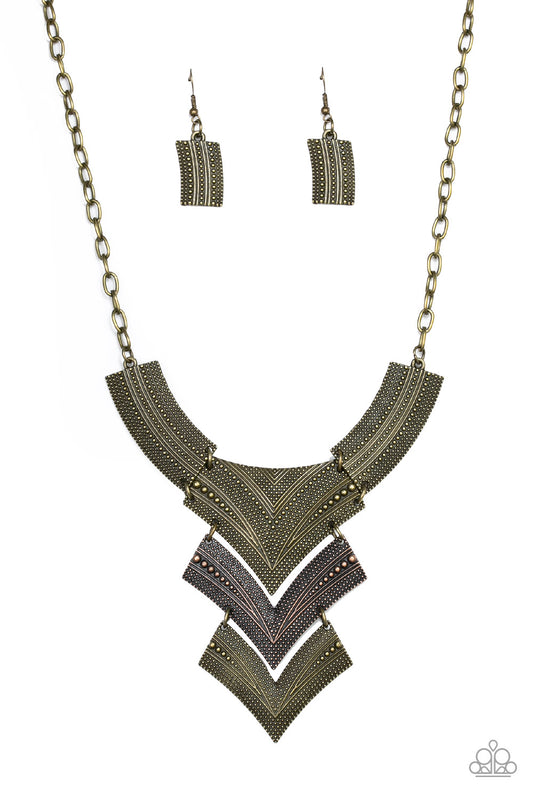 Paparazzi Fiercely Pharaoh Multi Short Necklace