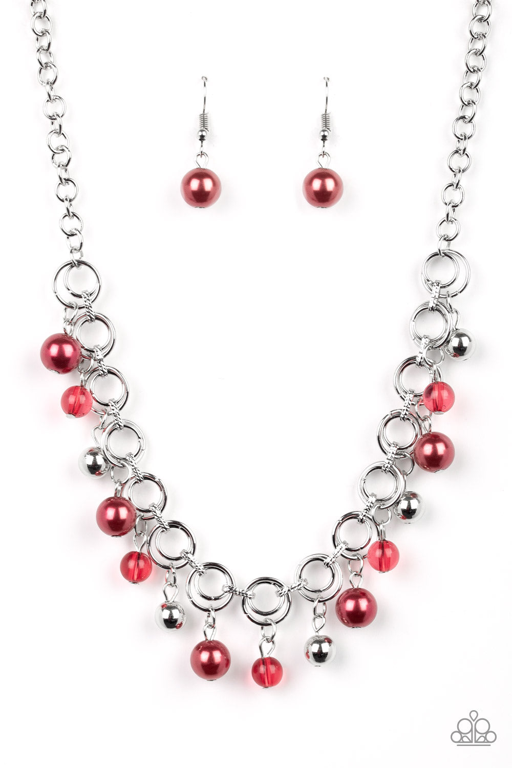 Paparazzi Fiercely Fancy Red Short Necklace