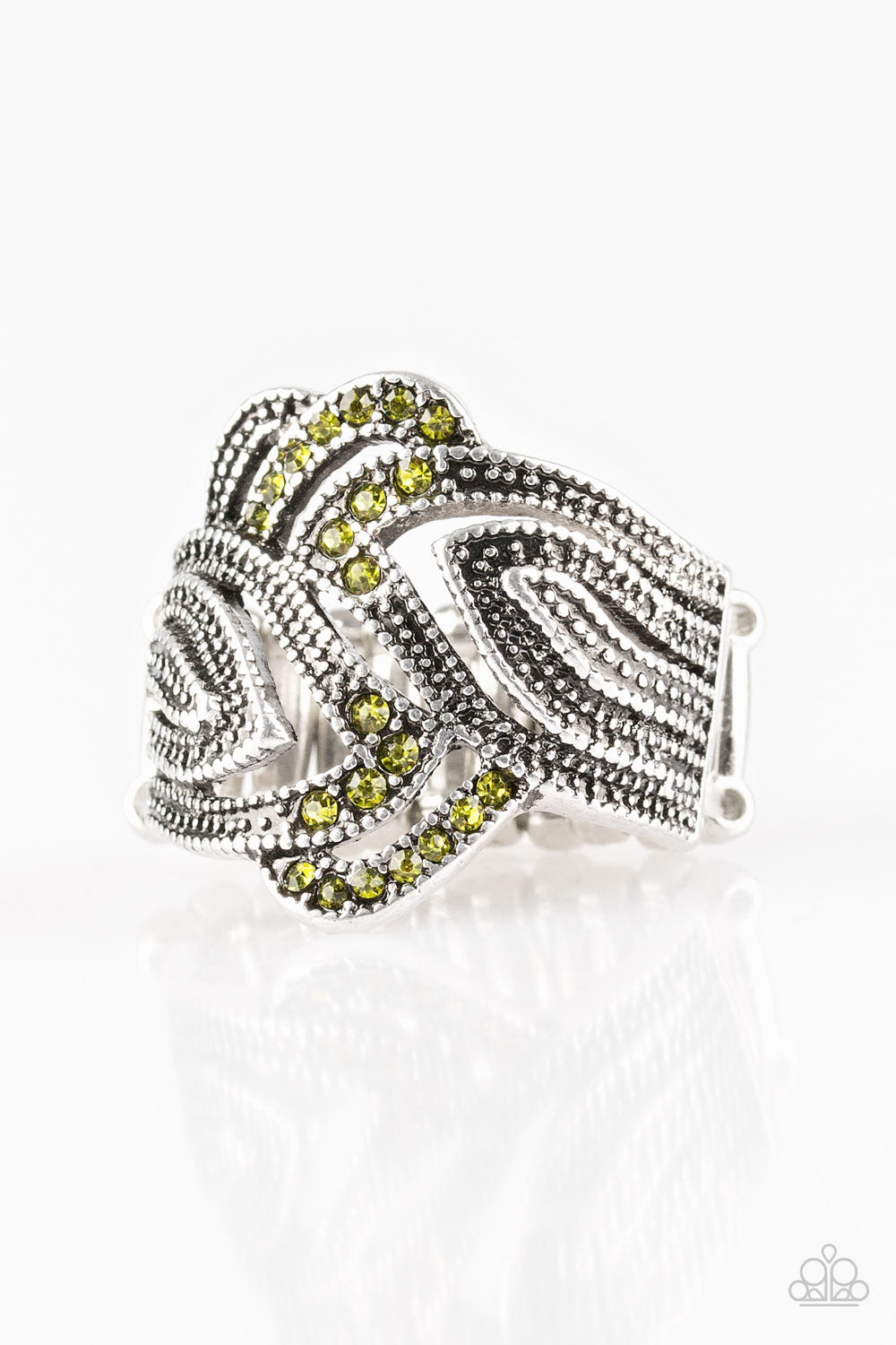 Paparazzi Fire and Ice Green Ring