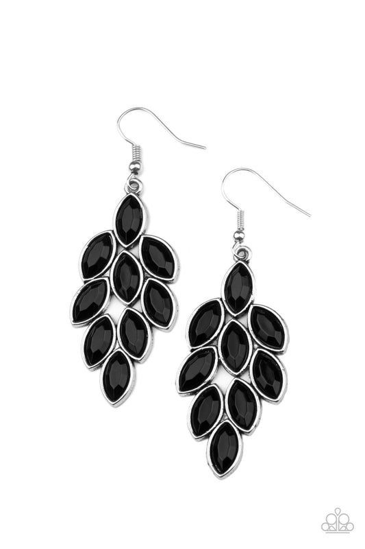 Paparazzi Flamboyant Foliage Black Fishhook Earrings