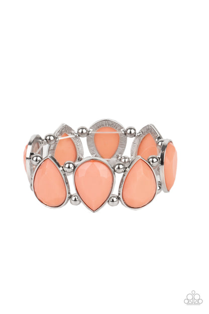 Paparazzi Flamboyant Tease Orange Stretch Bracelet