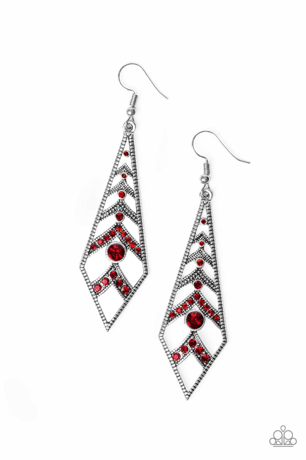 Paparazzi Flared Flair Red Fishhook Earrings