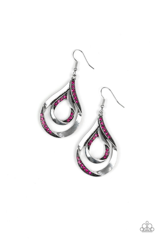 Paparazzi Flavor Of The Fleek Pink Fishhook Earrings - P5ED-PKXX-028XX