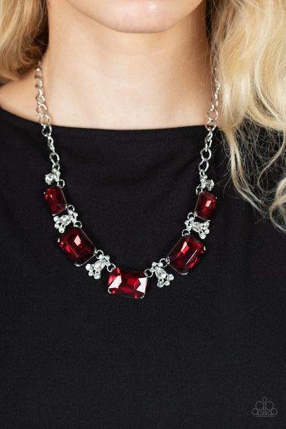 Paparazzi Flawlessly Famous Red Short Necklace