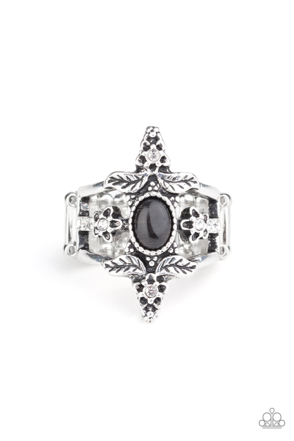 Paparazzi Fleur de Fancy Black Ring