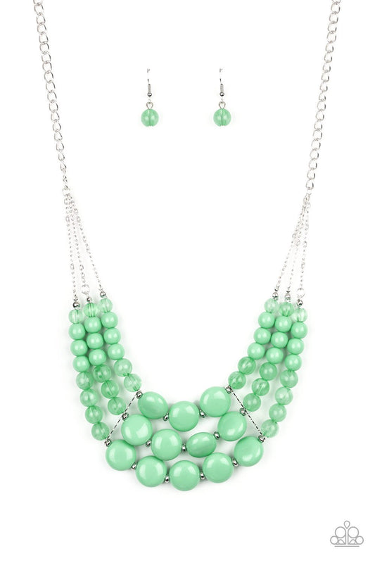 Paparazzi Flirtatiously Fruity Green Short Necklace