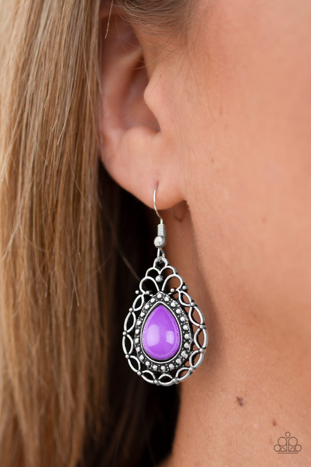 Paparazzi Flirty Finesse Purple Fishhook Earrings