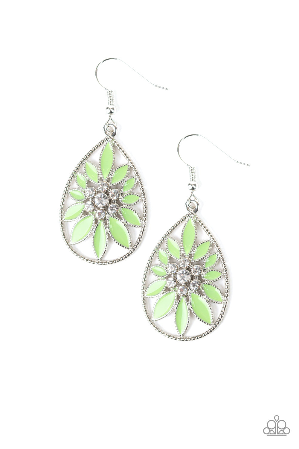 Paparazzi Floral Morals Green Fishhook Earrings
