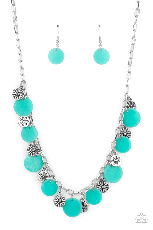 Paparazzi Flower Powered Blue Short Necklace - P2WH-BLXX-427XX