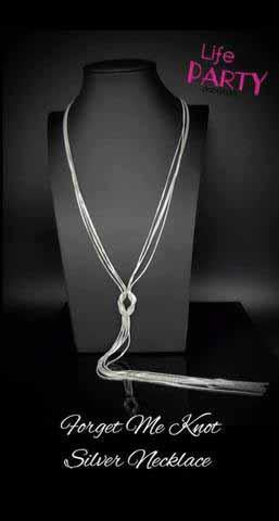Paparazzi Forget Me Knot Silver Lariat Necklace - Life Of The Party November 2019