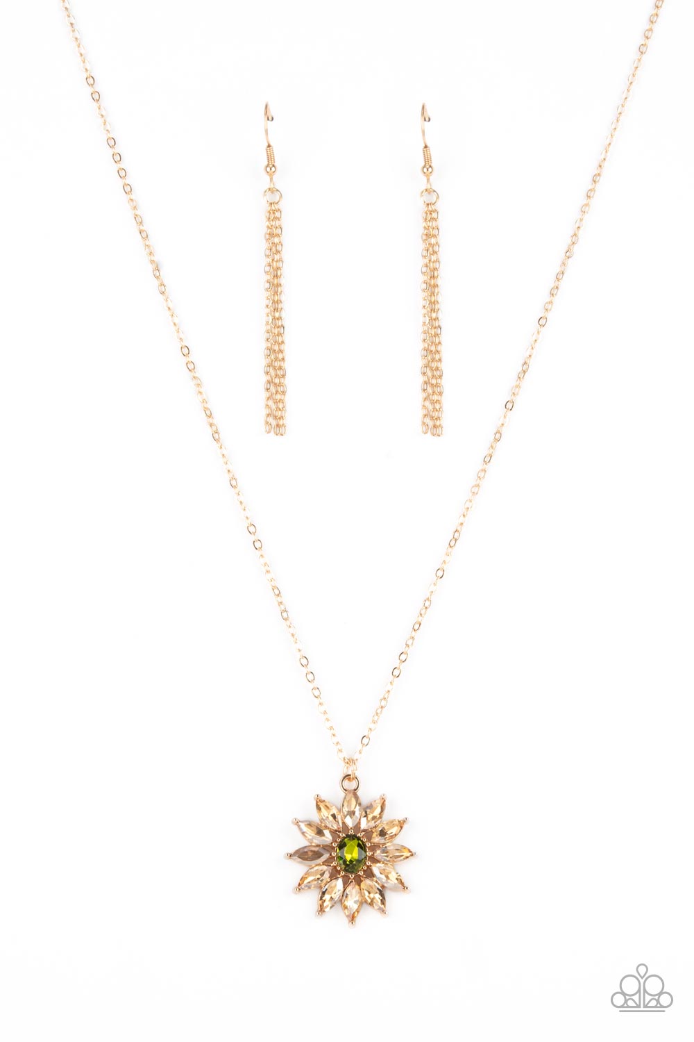 Paparazzi Formal Florals Gold Short Necklace