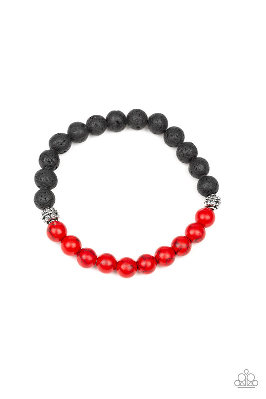 Paparazzi Fortune Red Stretch Bracelet