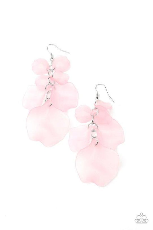 Paparazzi Fragile Florals Pink Fishhook Earrings