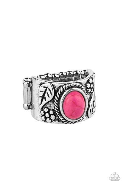 Paparazzi Free-Spirited Fields Pink Stone Ring