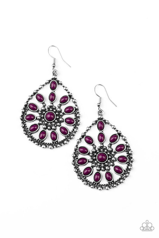 Paparazzi Free To Roam Purple Fishhook Earrings