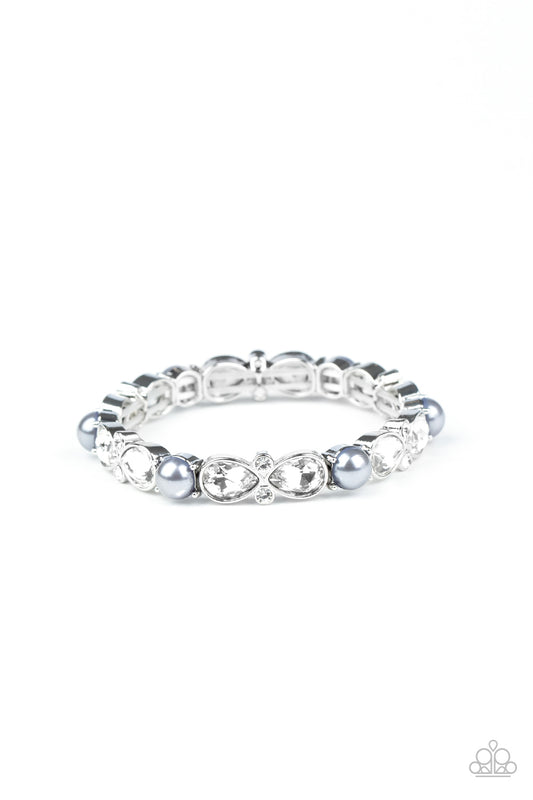 Paparazzi Frosted Finery Silver Stretch Bracelet