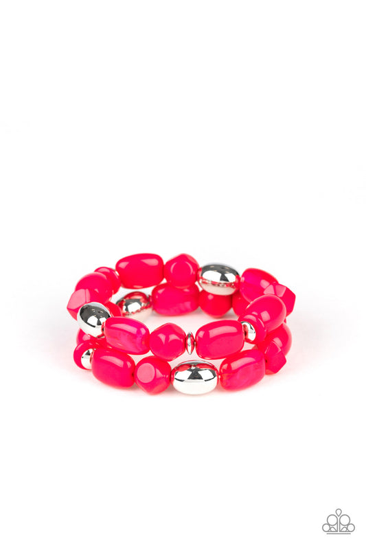 Paparazzi Fruity Flavor Pink Stretch Bracelet