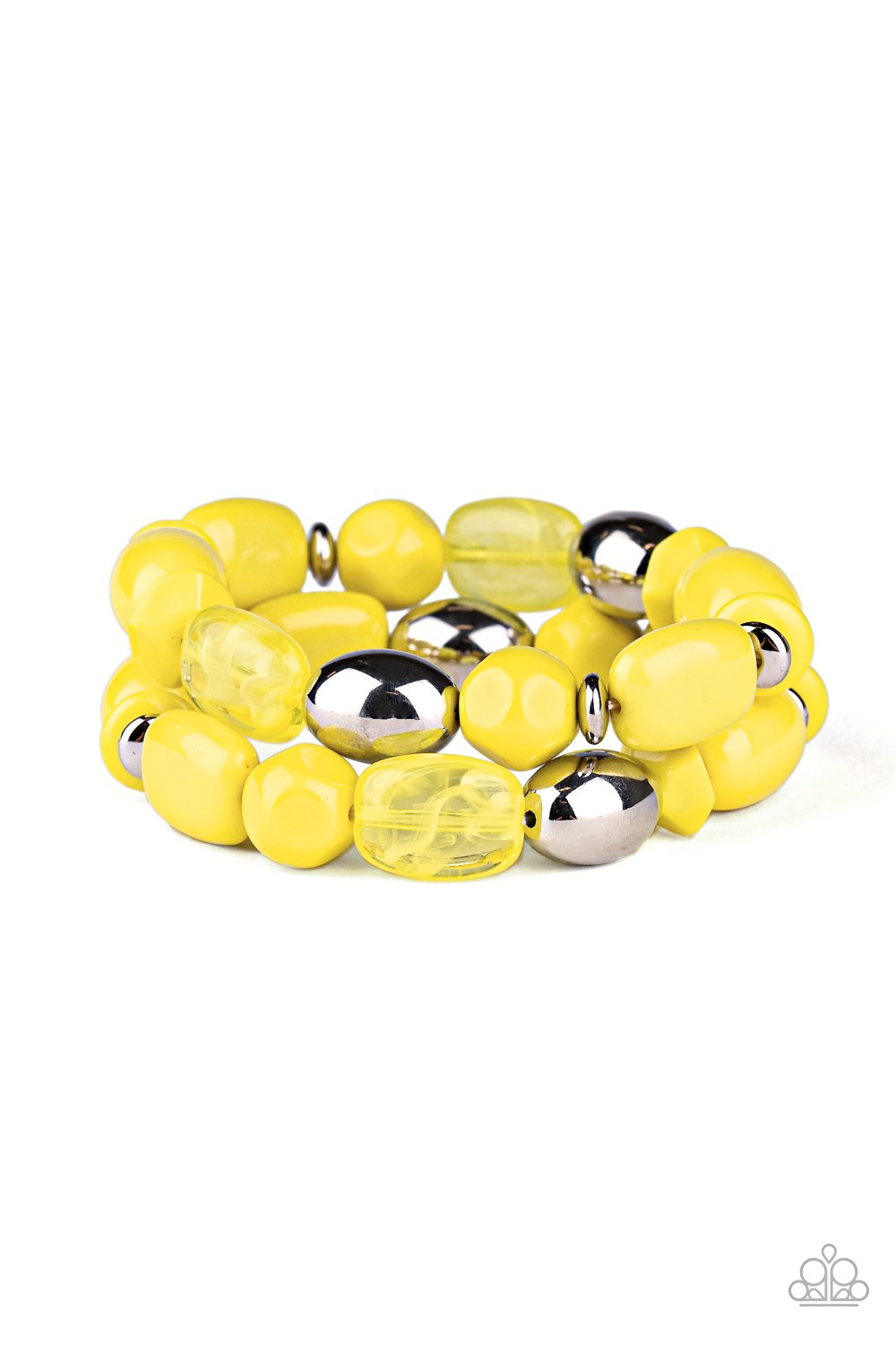 Paparazzi Fruity Flavor Yellow Stretch Bracelet