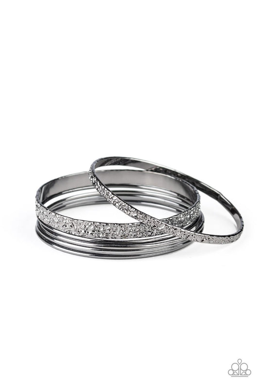 Paparazzi Full Circle Black Bangle Bracelet