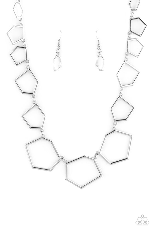 Paparazzi Full Frame Fashion Silver Short Necklace