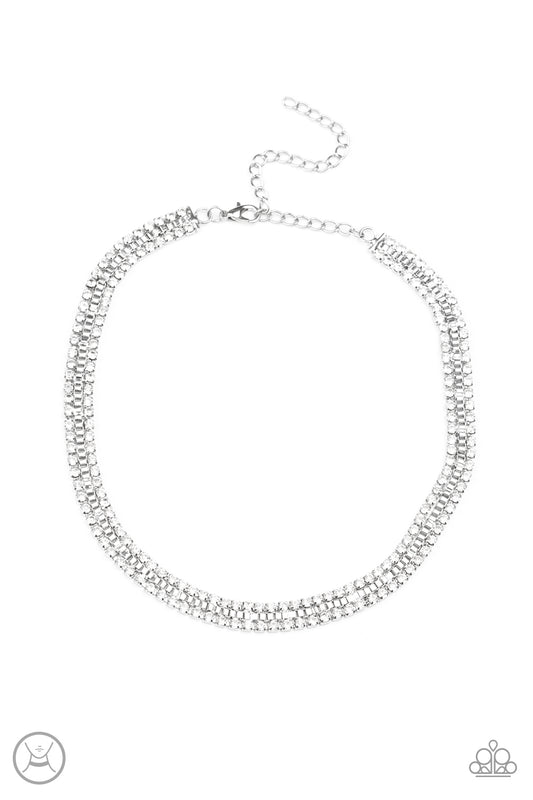 Paparazzi Full Of Hot HEIR White Choker Necklace