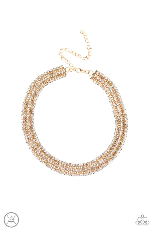 Paparazzi Full Reign Gold Choker Necklace