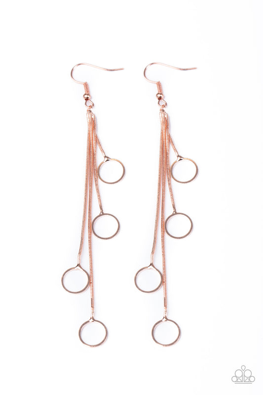 Paparazzi Full Swing Shimmer Copper Fishhook Earrings