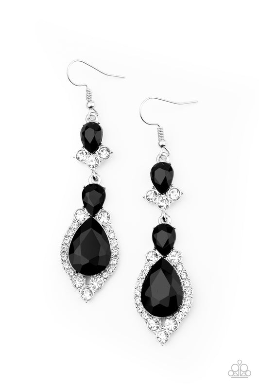 Paparazzi Fully Flauntable Black Fishhook Earrings