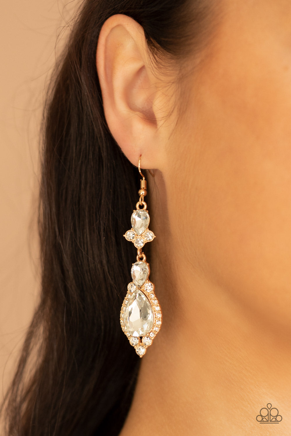 Paparazzi Fully Flauntable Gold Fishhook Earrings