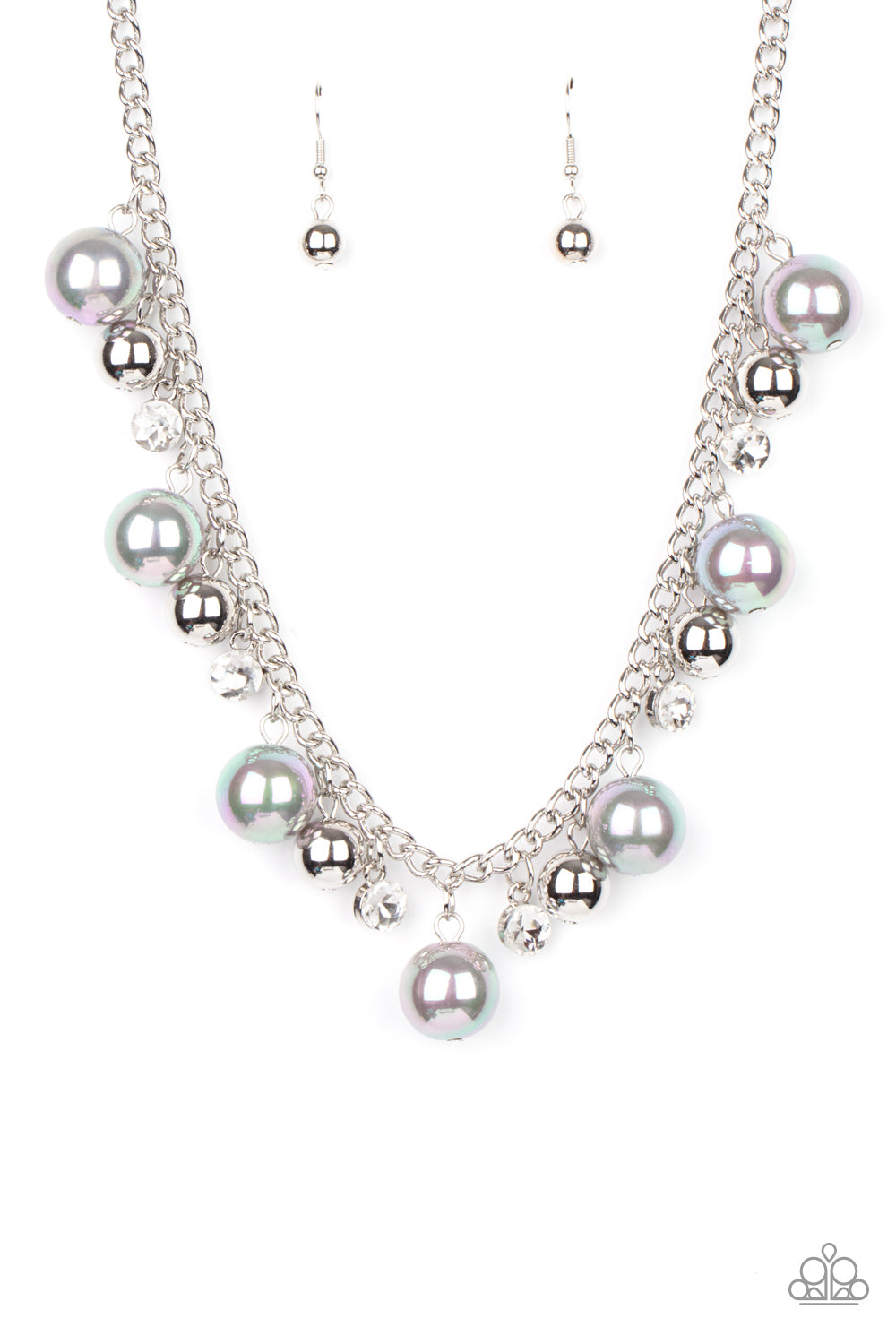 Paparazzi Galactic Gala Silver Short Necklace