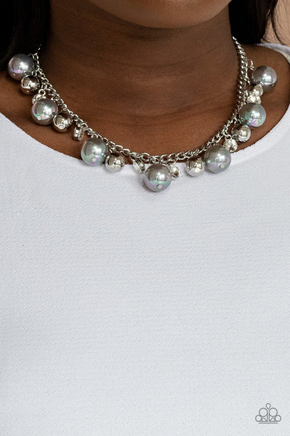 Paparazzi Galactic Gala Silver Short Necklace