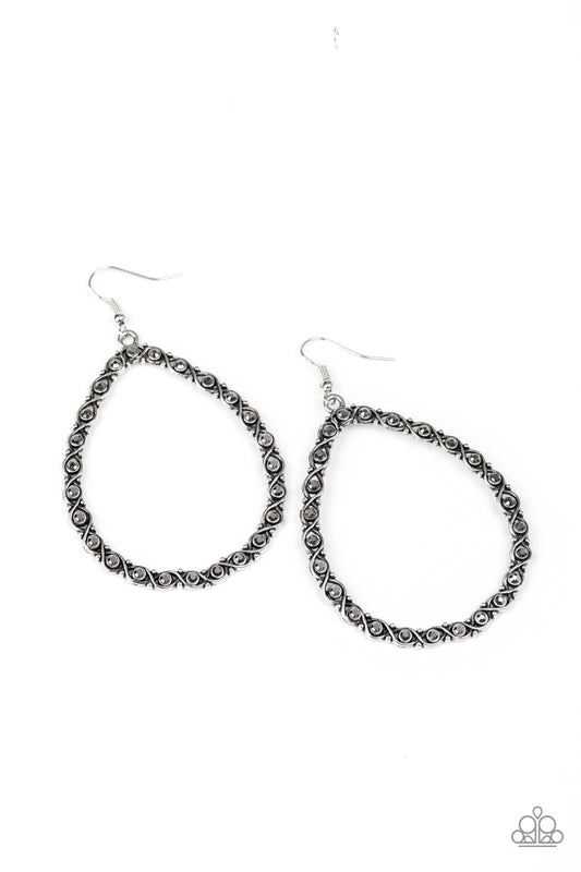 Paparazzi Galaxy Gardens Silver Fishhook Earrings