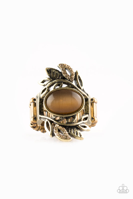 Paparazzi Garden Dew Brass Ring