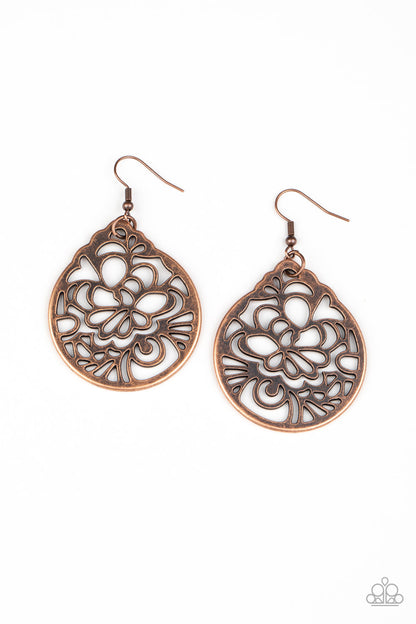 Paparazzi Garden Mosaic Copper Fishhook Earrings