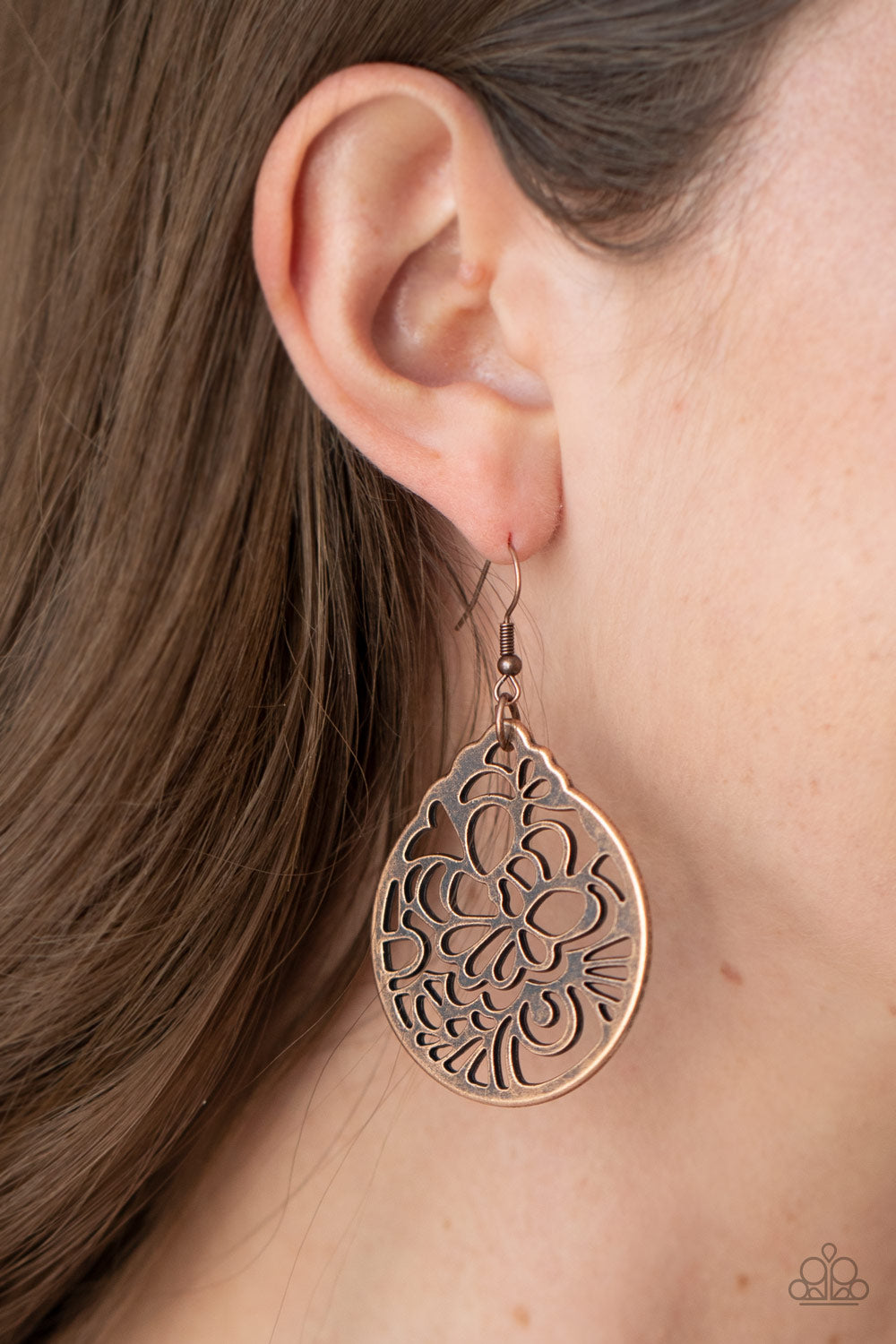 Paparazzi Garden Mosaic Copper Fishhook Earrings