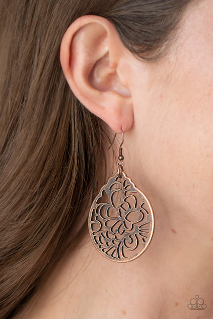 Paparazzi Garden Mosaic Copper Fishhook Earrings