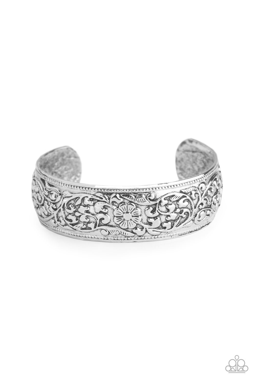 Paparazzi Garden Tropic Silver Cuff Bracelet