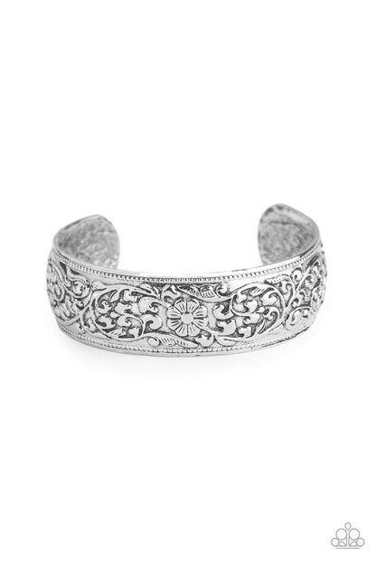 Paparazzi Garden Tropic Silver Cuff Bracelet