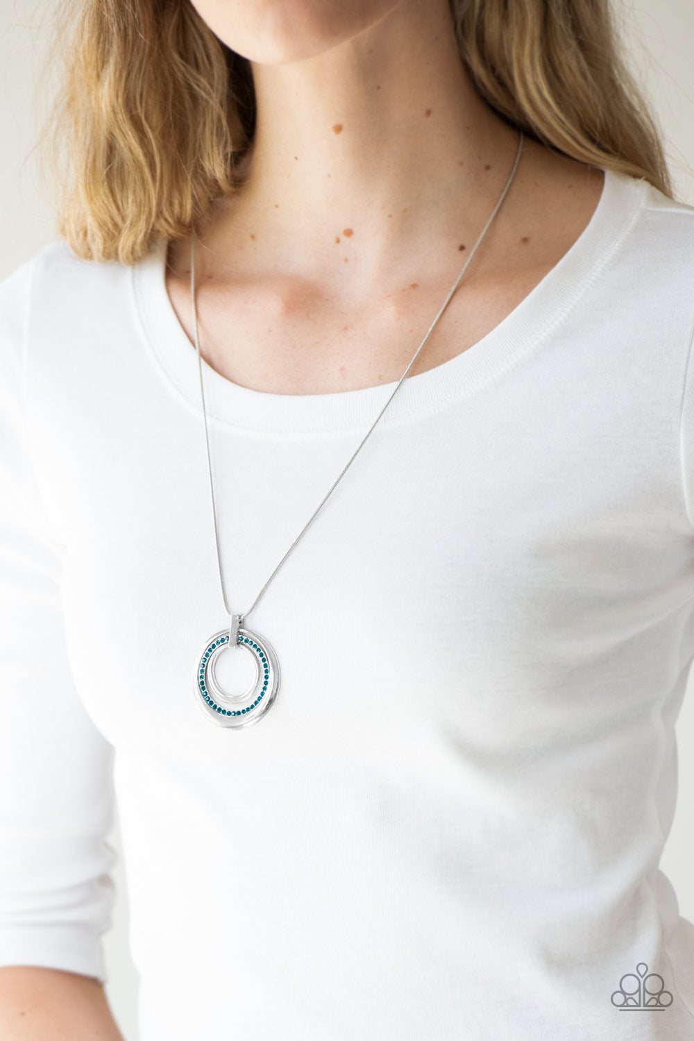 Paparazzi Gather Around Gorgeous Blue Long Necklace