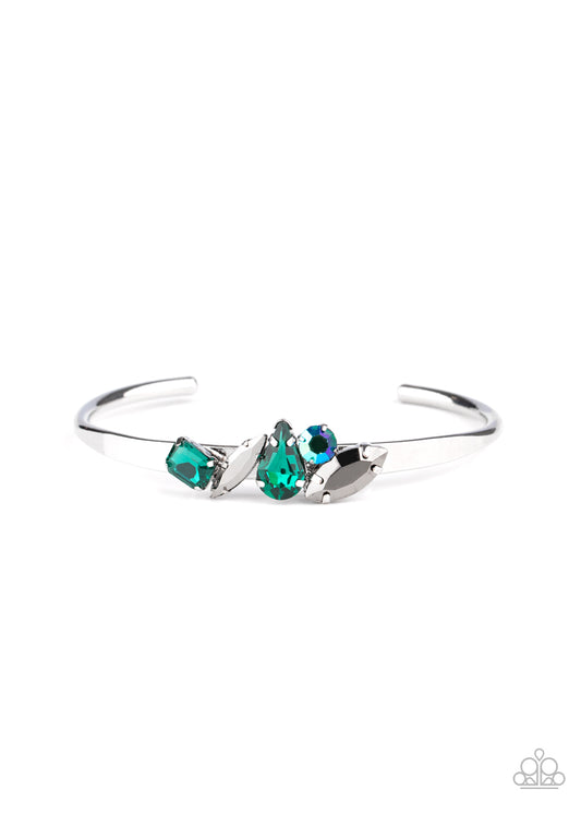 Paparazzi Gemstone Grotto Green Cuff Bracelet