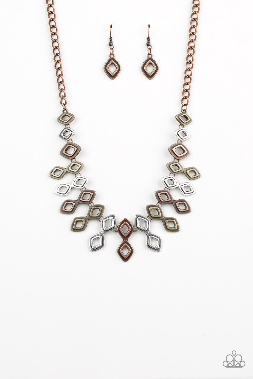 Paparazzi Geocentric Multi Short Necklace