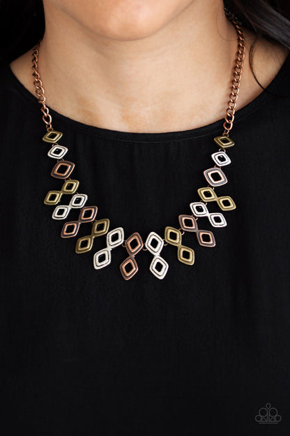 Paparazzi Geocentric Multi Short Necklace